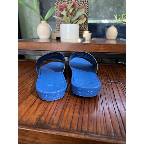 GOATS Black/Blue Stripe Comfortable Slip On Slide Sz 2Y Kids New Nordstrom - Picture 3 of 5
